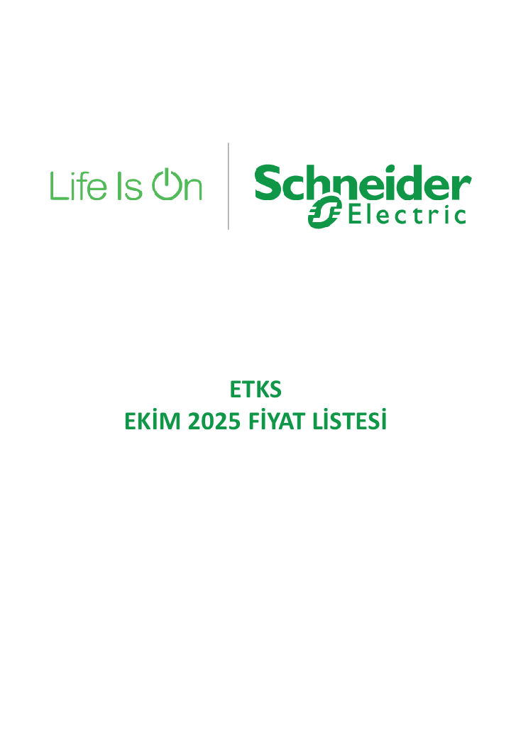 SCHNEİDER ETKS EKİM 2025 FİYAT LİSTESİ