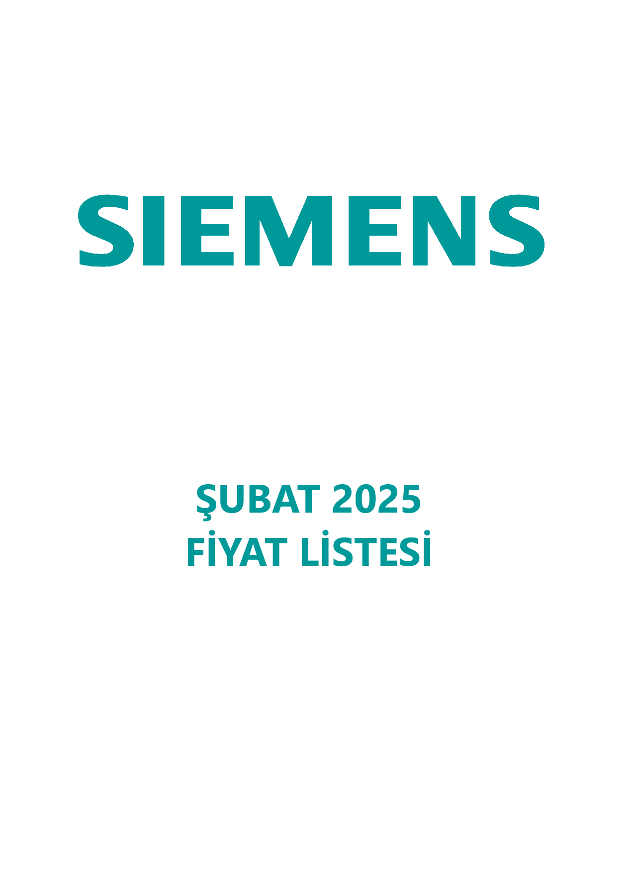 SİEMENS 2025 FİYAT LİSTESİ